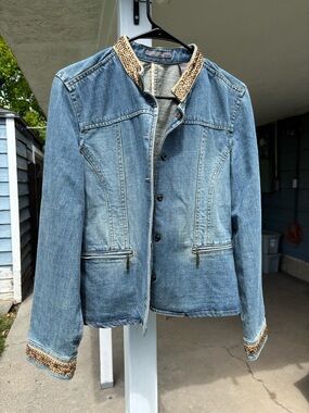 90’s Liz Claiborne Chic Denim Jacket with beading
